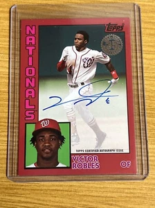 K219,257 - 2019 Topps '84 Topps Autographs Red #84AVR Victor Robles Auto #/25 - Picture 1 of 2