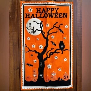 Pottery Barn Kids HUGE Countdown to Halloween Advent Calendar Felt Tree Hanging - Picture 1 of 1