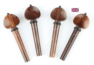 Violin Peg Set Tamarind Wood - Swiss Model with Black trim - Picture 1 of 3