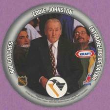 1993 93-94 KRAFT DISCS NHL COACHES PITTSBURGH PENGUINS EDDIE JOHNSTON NNO