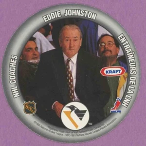 1993 93-94 KRAFT DISCS NHL COACHES PITTSBURGH PENGUINS EDDIE JOHNSTON NNO - Picture 1 of 1