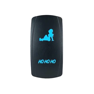 12V 20A ROCKER SWITCH HO HO HO BLUE LASER LED UTV BOAT TRUCK - Picture 1 of 6