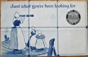 Holländerin mit Teleskop 1906 Gummi Werbe Postkarte - "Schwarze Kerndrähte" - Bild 1 von 1