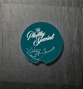 2 PHILLY SPECIAL PHILADELPHIA EAGLES Car Coasters Sandstone absorbent washable - Picture 1 of 1