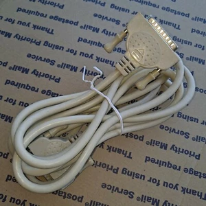 9 feet DB25 Serial Cable Male to Male for Printer or Switch Box RS232 VGUC - Picture 1 of 4