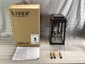 Livex Lighting 20855-07 Oslo - 3 Light Outdoor Wall Lantern in Mid Century - Picture 1 of 11
