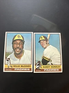 1976 Topps # 351 Hundley and # 520 McCovey Padres NM - Picture 1 of 2