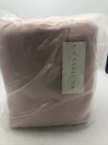 Casaluna Queen 100% Washed Hemp Solid Sheet Set Mesa Pink - Picture 1 of 5