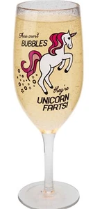BigMouth Inc., Sparkling Unicorn Farts Champagne Glass 16 oz - Picture 1 of 6