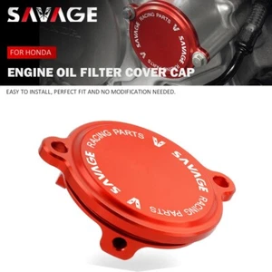 Red Engine Oil Filter Cover Cap for HONDA XR400R 1996-2004 TRX400 1999-2014 XR - Picture 1 of 10