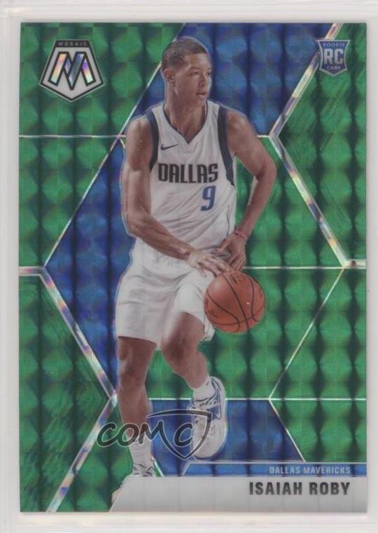 2019-20 Panini Mosaic Rookies Green Prizm Isaiah Roby #232 Rookie RC