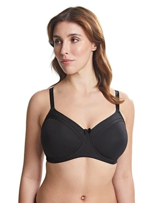 Pocketed Bra ROYCE Maisie Lightly Padded Wirefree BLACK & Blush 32D 34G 36G - Image 1 of 4