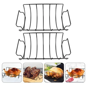 2 Pcs Grillgrill Lamm Chop Rack Baby Strapazierfähiges Grillregal BBQ - Bild 1 von 12