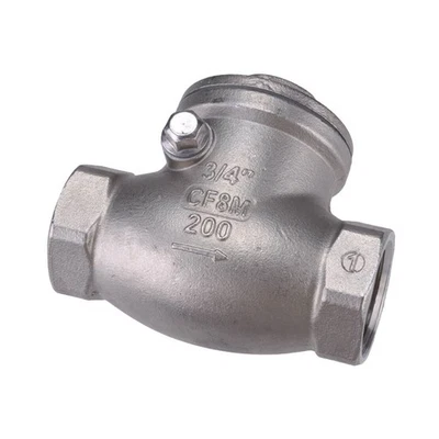 3/4 Inch Stainless Steel Threaded Horizontal Swing Check Valve - Image 1 of 4