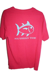 Southern Tide T Shirt Mens Medium M Short Sleeve Tee The Skipjack Tuna Logo EUC - Picture 1 of 6