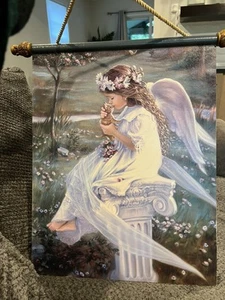 Art Angel Sandra Kuck "Kissing Kitty" Canvas Print Wood Ready For Hanging(799) - Picture 1 of 17