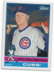 2025 Topps Heritage Chrome #430 Pete Crow-Armstrong Chicago Cubs - Picture 1 of 2