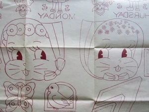 VTG Workbasket M143 Embroidery Transfer Pattern DUTCH GIRL DOW Cat Hotpad Quilts - Picture 1 of 4