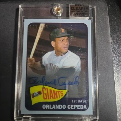 2017 Topps Clearly Authentic Orlando Cepeda On Card Auto Autograph /135 SP HOF - Image 1 of 2