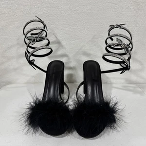Streetwear Society Shoes Womens Size 10 Rhinestone Butterfly Heels Strappy Glam - Picture 1 of 14