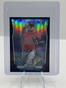 Lucas Sims Black Refractor 01/15 2014 Bowman Chrome Mini Atlanta Braves - Picture 1 of 2