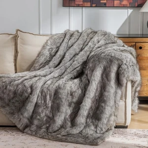 VK·LIVING Coperta di Lusso in Pelliccia Ecopelliccia, Caldo Pile Lungo Super Spessa Coperta da Lancio per... - Foto 1 di 9