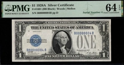 1928A $1 SILVER B00000004B P.M.G #64EPQ - Image 1 of 3