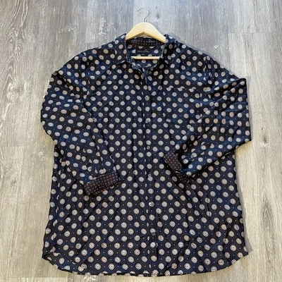 Banana Republic | Medalhão geométrico multicolorido de seda estampa | GG - Imagem 1 de 4