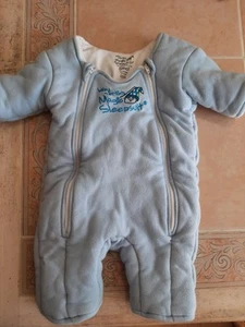 Baby Merlin's Magic Sleepsuit Swaddle Wrap Small Blue 3-6 Months 12-18 Pounds - Picture 1 of 4