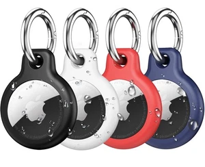 4er Pack IPX8 Wasserdicht Airtag Halter für Apple AirTags mit Air Tag Schlüsselanhänger S... - Bild 1 von 6