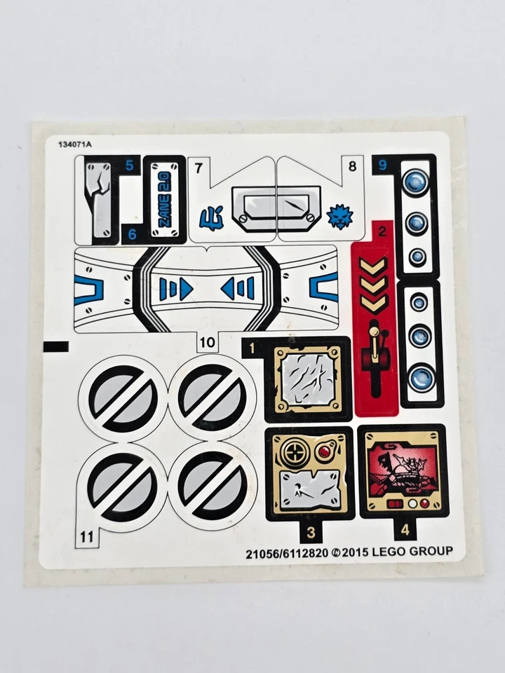 Hoja de pegatinas LEGO 70737 21056 Ninjago Titan Mech Battle Foto 1 de 1