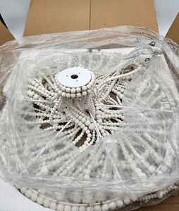 20” Bohemia Large Wood Beaded Chandelier - Picture 1 of 7