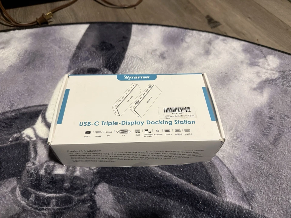 One never used Gray Hitofish USB-C Triple Display Docking Station Mint Condition - Image 1 of 4