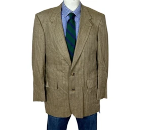 Austin Reed Sport Coat Jacket 100% SILK Glen Plaid 2 Button Men's 42S - Picture 1 of 10