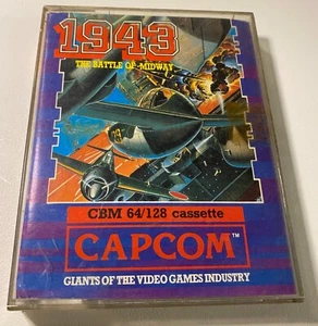1943 The Battle of Midway 1987 Commodore CBM 64/128 Cassette - Capcom - Picture 1 of 3