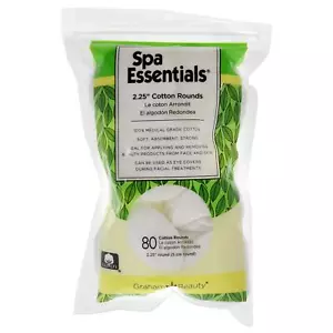 Cotton Rounds - 2.25 by Spa Essentials for Women - 80 Count Cotton Pads - Picture 1 of 1