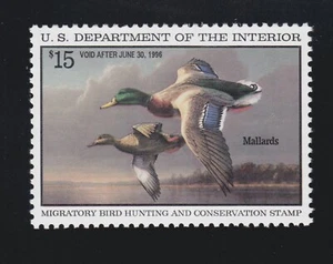 US RW62 $15 Duck Hunting Mint w/ PSE Cert Graded 90 XF OG NH SMQ $70 - Picture 1 of 3