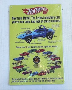 Hot Wheels Metall klassisches Blechschild schnellste Miniaturautos 16 California Custom - Bild 1 von 8