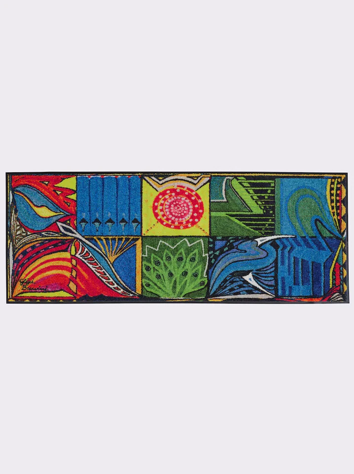 Fußmatte 75x190 cm bunt waschbar rutschfest - Bild 1 von 1