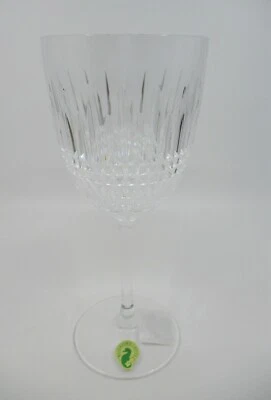 WATERFORD LISMORE DIAMOND RED WINE/ WATER GOBLET - 8" x 3 1/4" 0410C