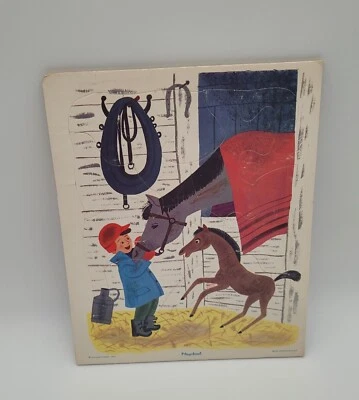 Vintage Playskool Frame Tray Puzzle Golden Press Made In USA  - Image 1 of 4