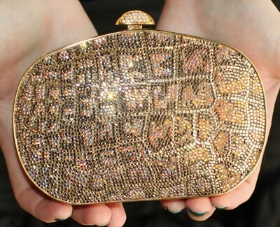 Judith Leiber SWAROVSKI CRYSTAL CAMOUFLAGE CEYLON GRENADE Clutch Shoulder Bag - Image 1 of 4