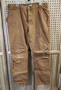 Men's Carhartt Rugged Flex BN3339-M Straight Fit Duck Utility Tapered Work Pants - Picture 1 of 10