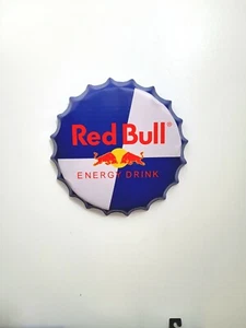 Vintage Style Redbull bottle cap metal sign Garage Mancave Bar Pub Décor Sign  - Picture 1 of 6
