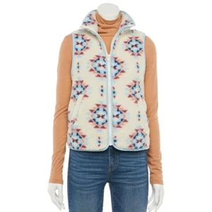 Juniors' SO $44 Sherpa Southwest Vest with Piping and Pockets Size XS NEW W/TAGS - Picture 1 of 2