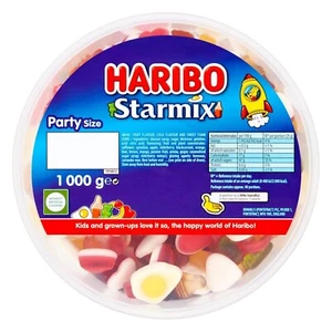 Haribo Starmix Party Tub, 1kg - Perfect For Movies, Parties Or Snacking - Picture 1 of 6