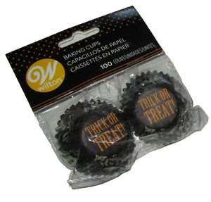 WILTON ~ HALLOWEEN MINI Baking Cups ~ 100 Ct. ~ TRICK OR TREAT - Picture 1 of 1