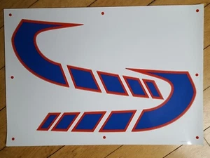 2 Stck. Yamaha TY 50 Trial Mokick Oldtimer 70er Jahre Tank Aufkleber Decal blue - Bild 1 von 2