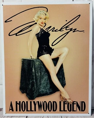 Marilyn Monroe Hollywood Legend Icon Retro Vintage Movie Star Metal Tin Sign - Image 1 of 3