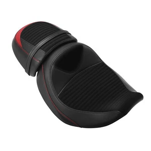 Front Rear Two-Up Seat Fit For Harley CVO Road Street Glide 2023-2024 Black+Red - Picture 1 of 15